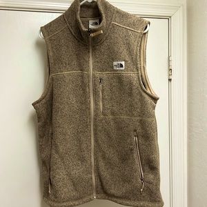 The North Face tan zip up vest (worn 1x)
